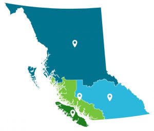 Map of regions of BC