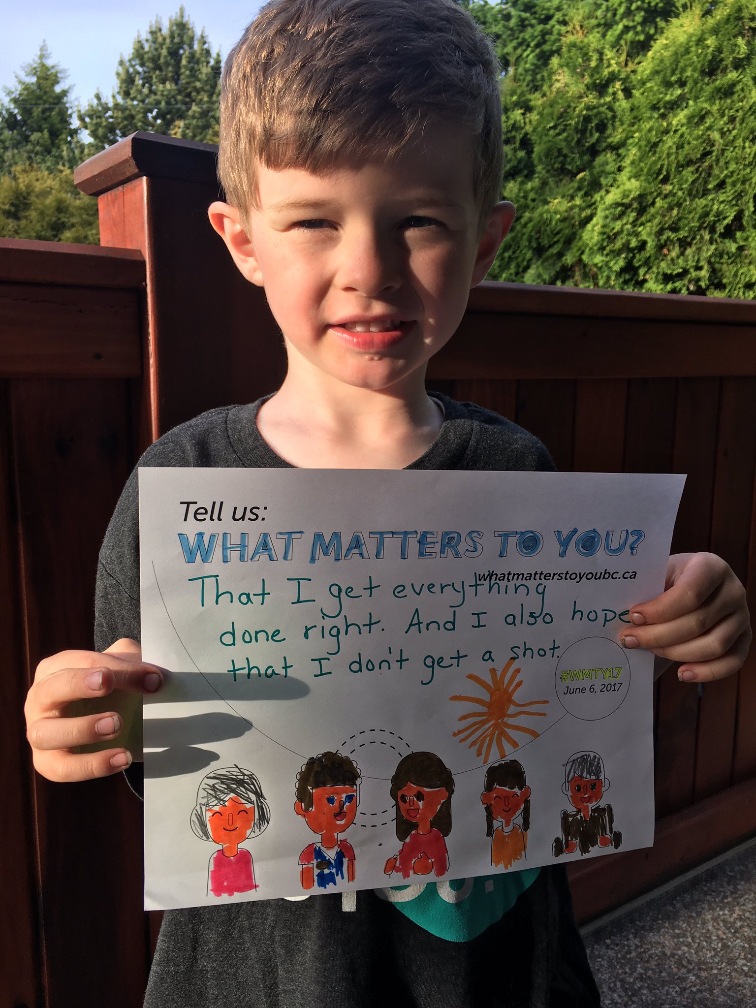 Young Patients answering what matters to them during WMTY17