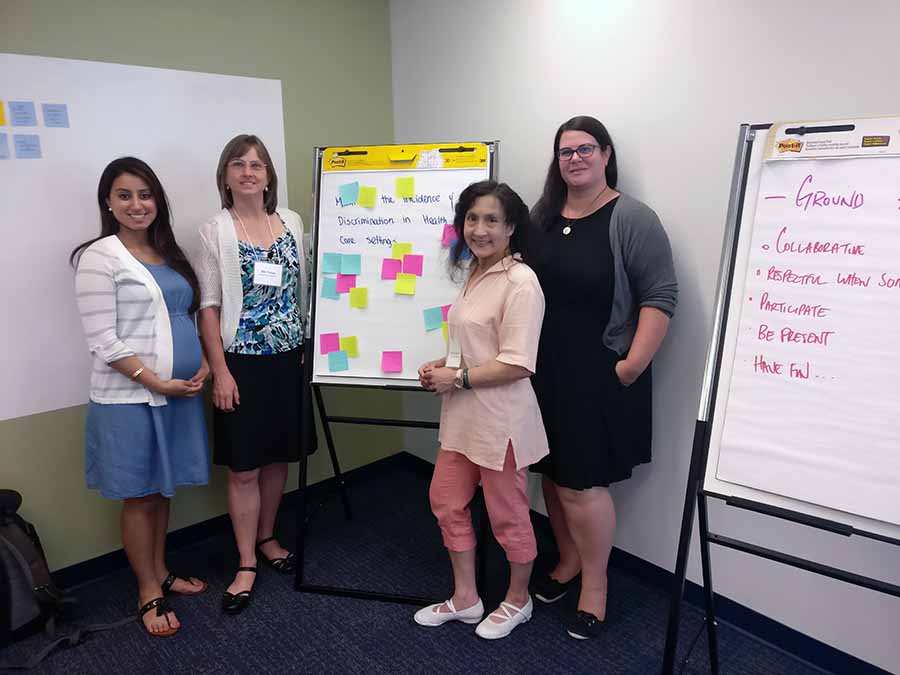 PVN Patient Partners and Engagement Leader Karen Estrin at the Design Sprint Workshop offered by the BCPSQC in June 2017.Patient Voices Network